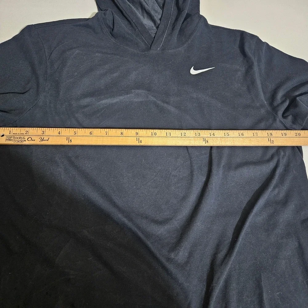 Nike Dri-FIT Mens Long Sleeve Hooded T-Shirt Black 398074-00A M